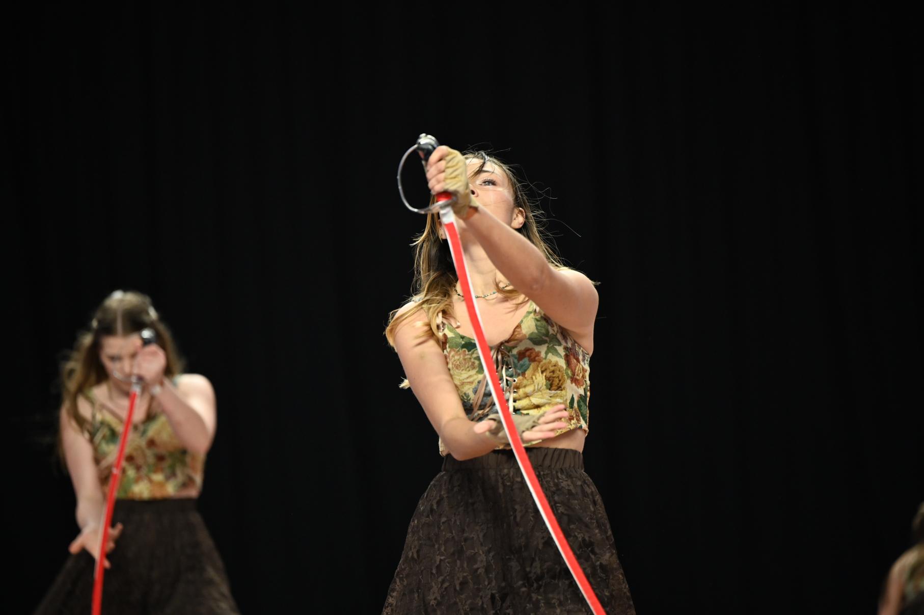 Saltillo High School Color Guard performing