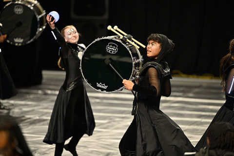 Sparkman Indoor Percussion performing