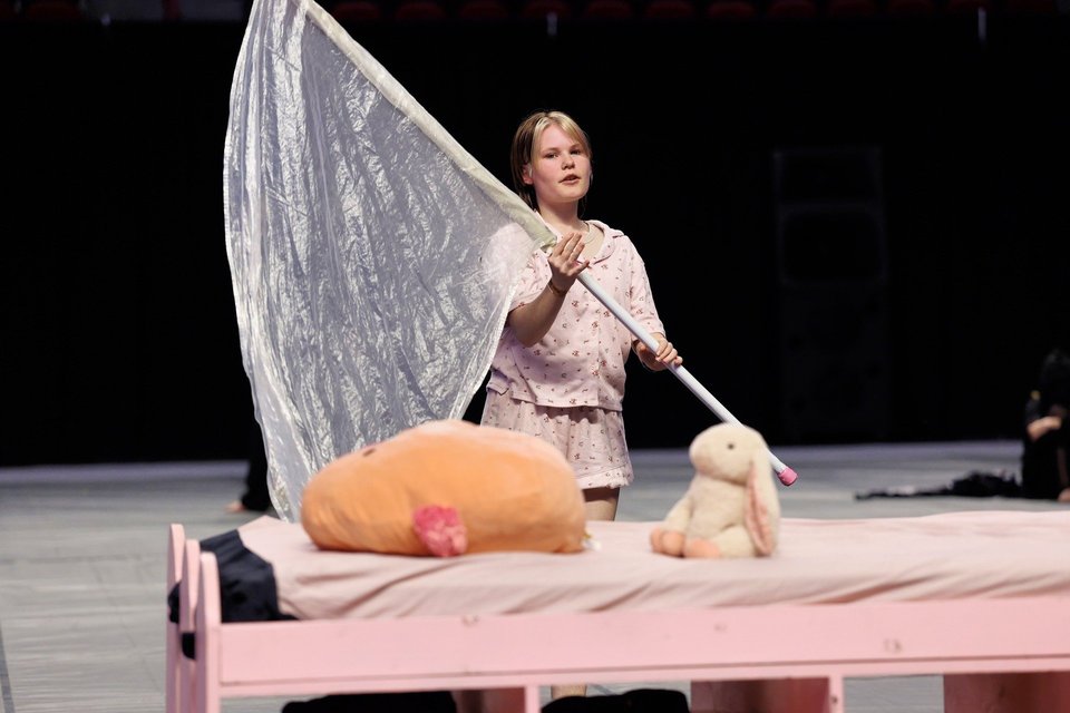 Watertown High School Winterguard performing