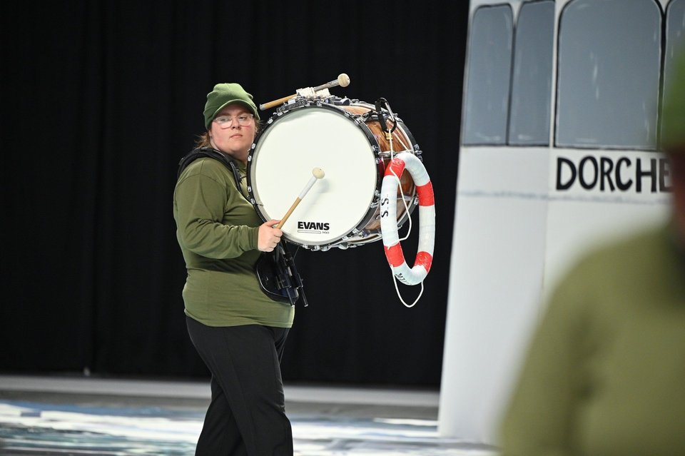 Lawrence Co High School Winter Percussion performing