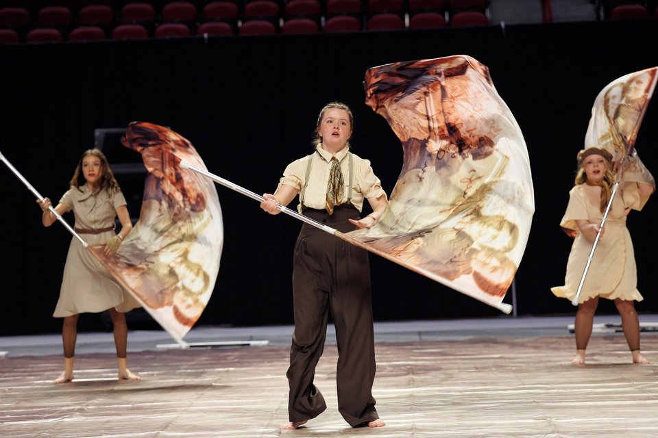 Independence High School Winter Guard performing