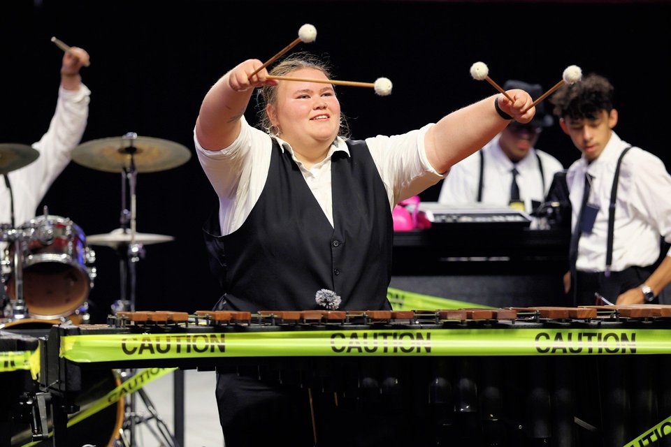Warren East Percussion Ensemble performing