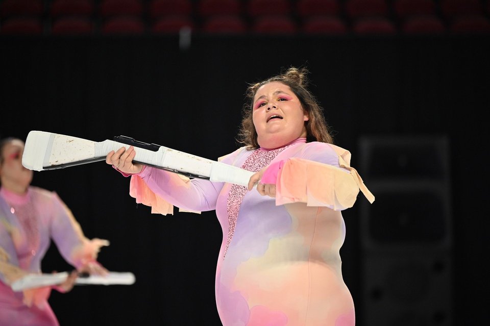 Barren County Winter Guard performing