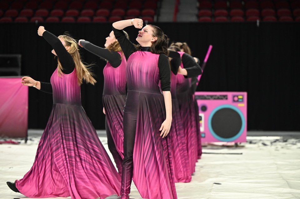 Green County High School Winter Guard performing