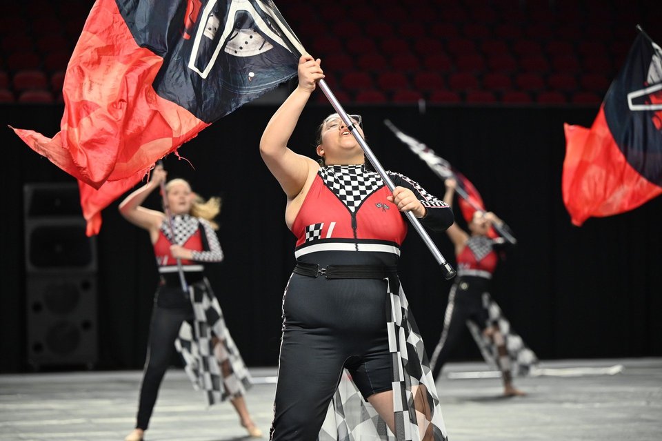 Ohio County Winterguard performing