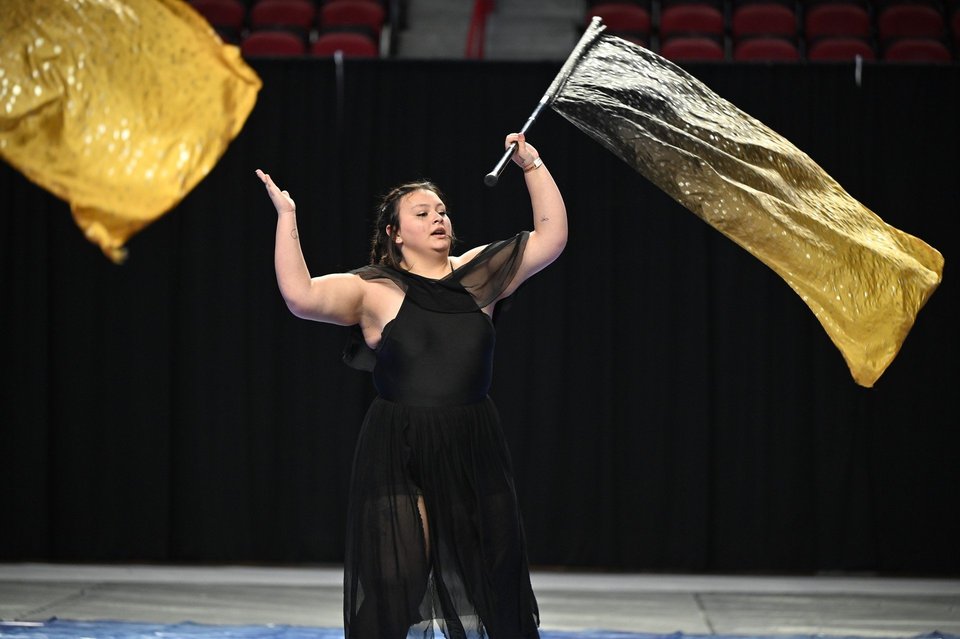 Colbert County Winter Guard performing
