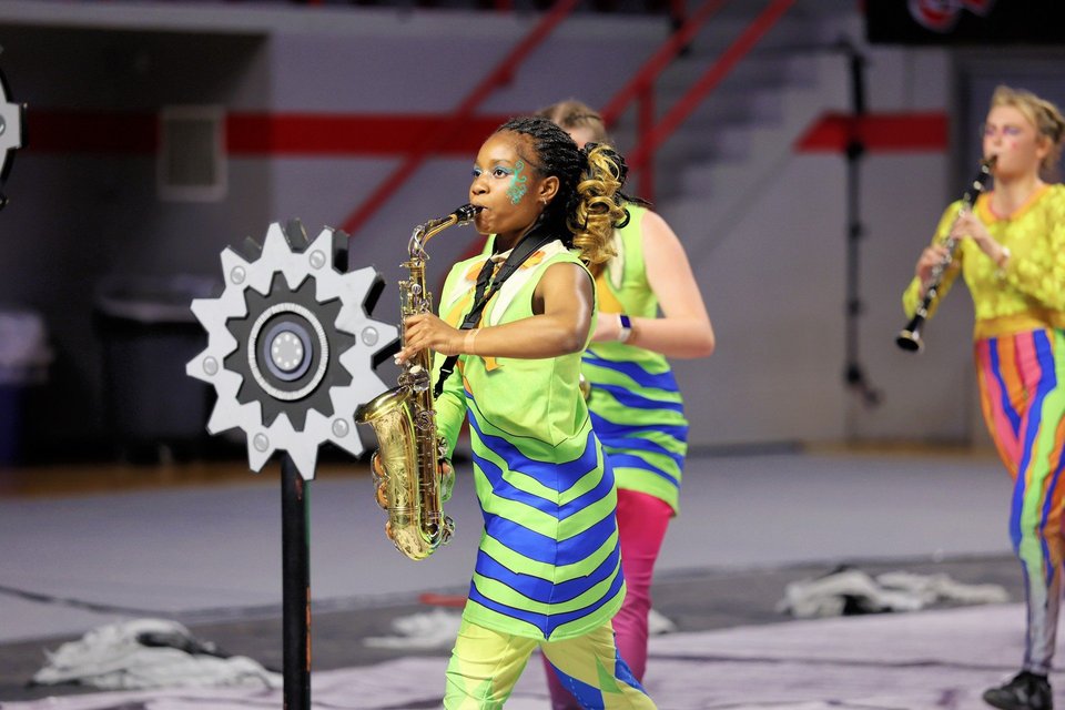 Bob Jones High School Indoor Winds performing
