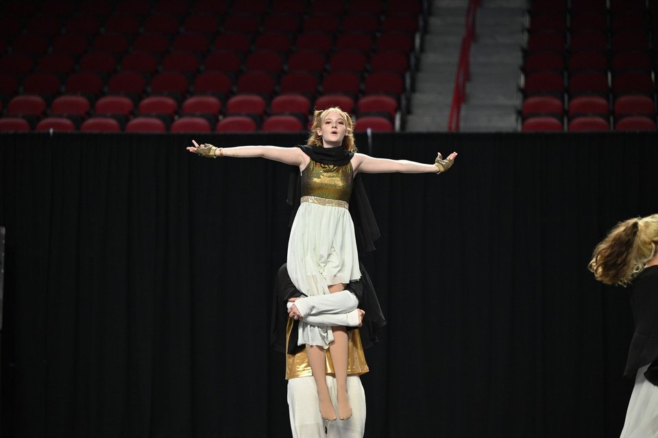 Caverna High School Winter Guard performing