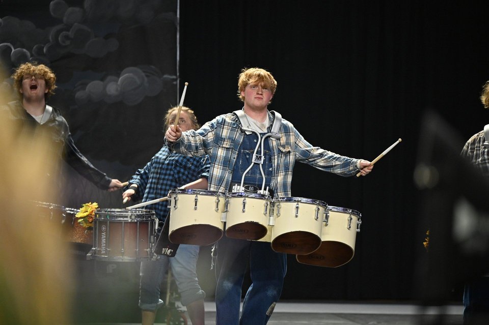 Grayson County Indoor Percussion performing