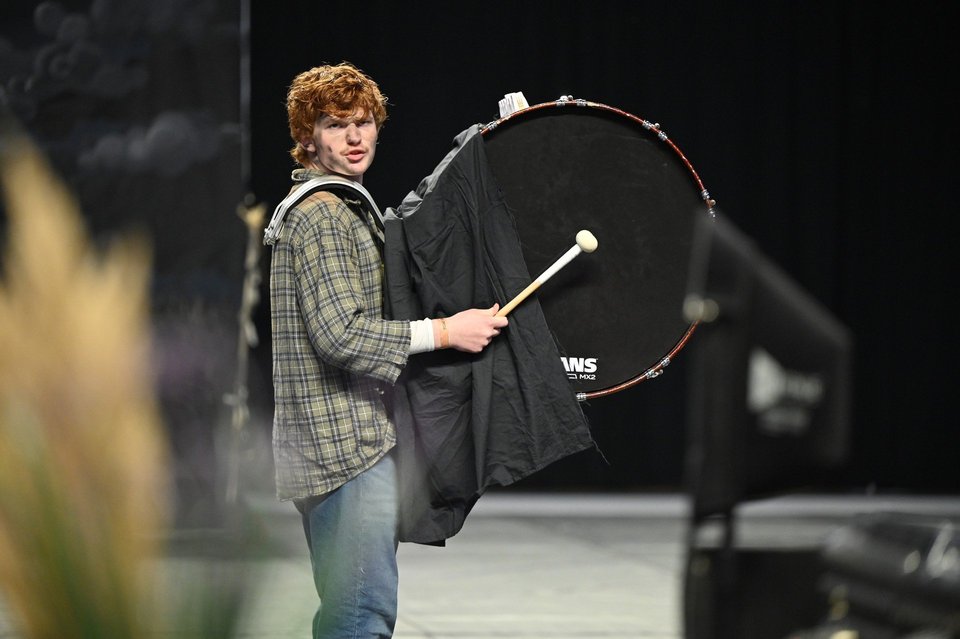 Grayson County Indoor Percussion performing