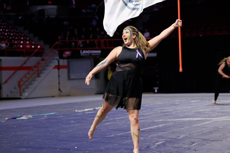 Aviators Winter Guard at UT Martin performing