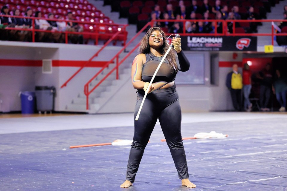 Aviators Winter Guard at UT Martin performing
