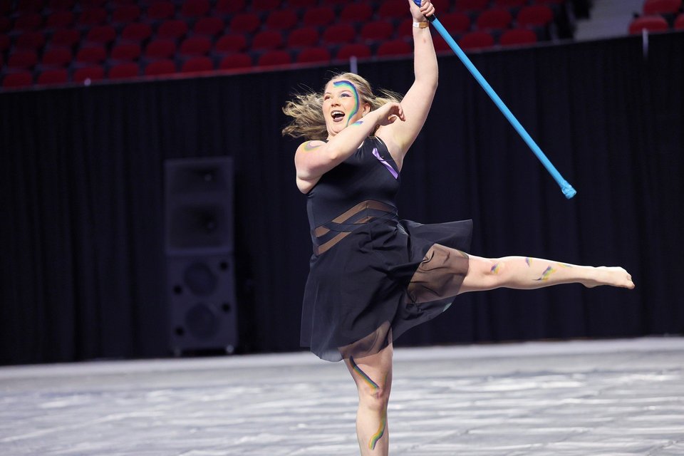 Aviators Winter Guard at UT Martin performing