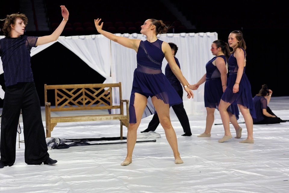 Edmonson County Winter Guard performing