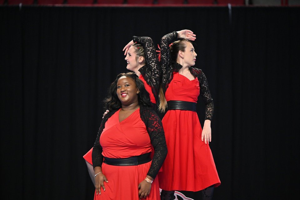Southside High School Winter Guard performing