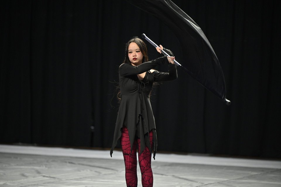 Caruthersville_Tiger Pride Winter Guard performing