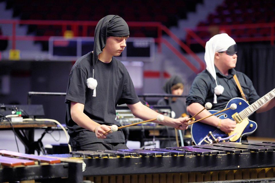 Allen County Scottsville Indoor Percussion Ensemble performing