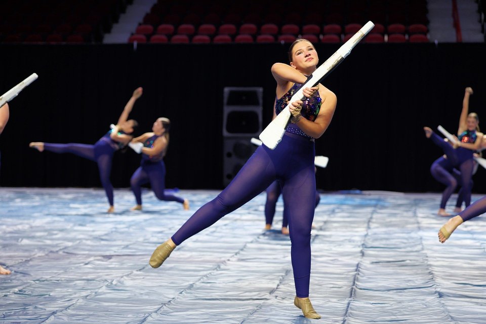 Oak Grove HS Winter Guard performing