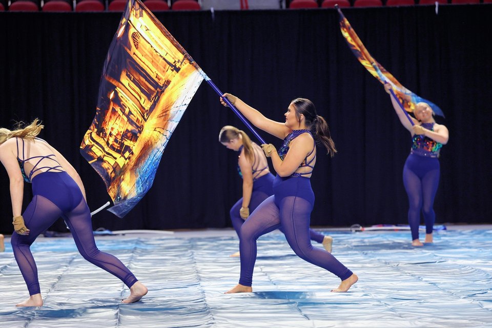 Oak Grove HS Winter Guard performing