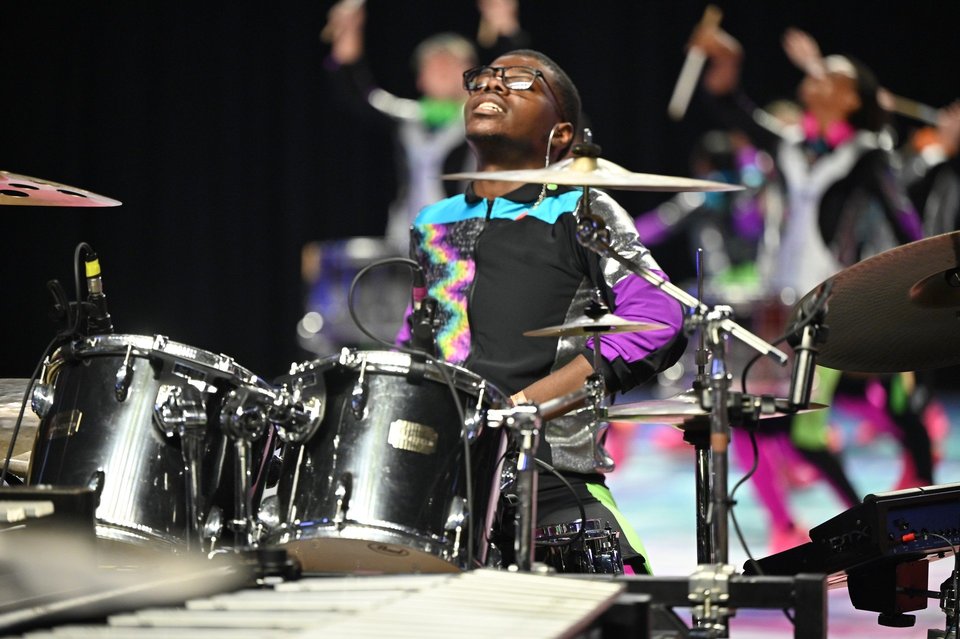 Sparkman Indoor Percussion performing