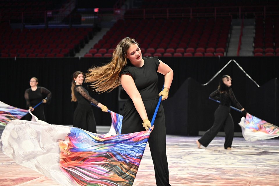 Lawrence County Winter Guard performing