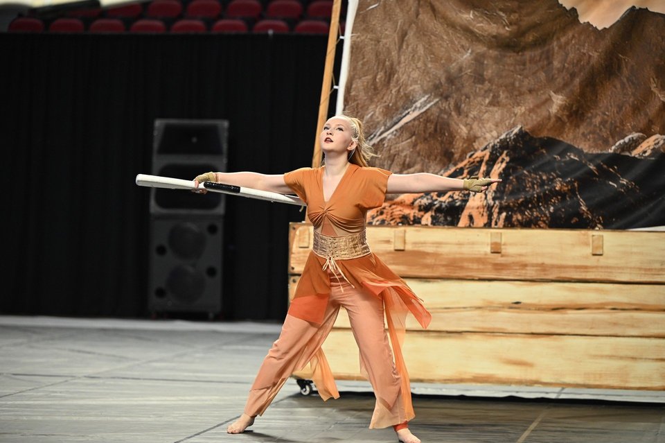 Mt Juliet HS Winter Guard performing