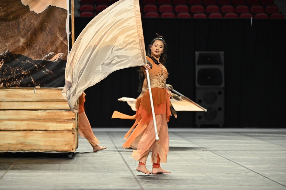 Mt Juliet HS Winter Guard performing