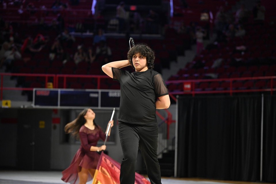 Sparkman JV Winter Guard performing