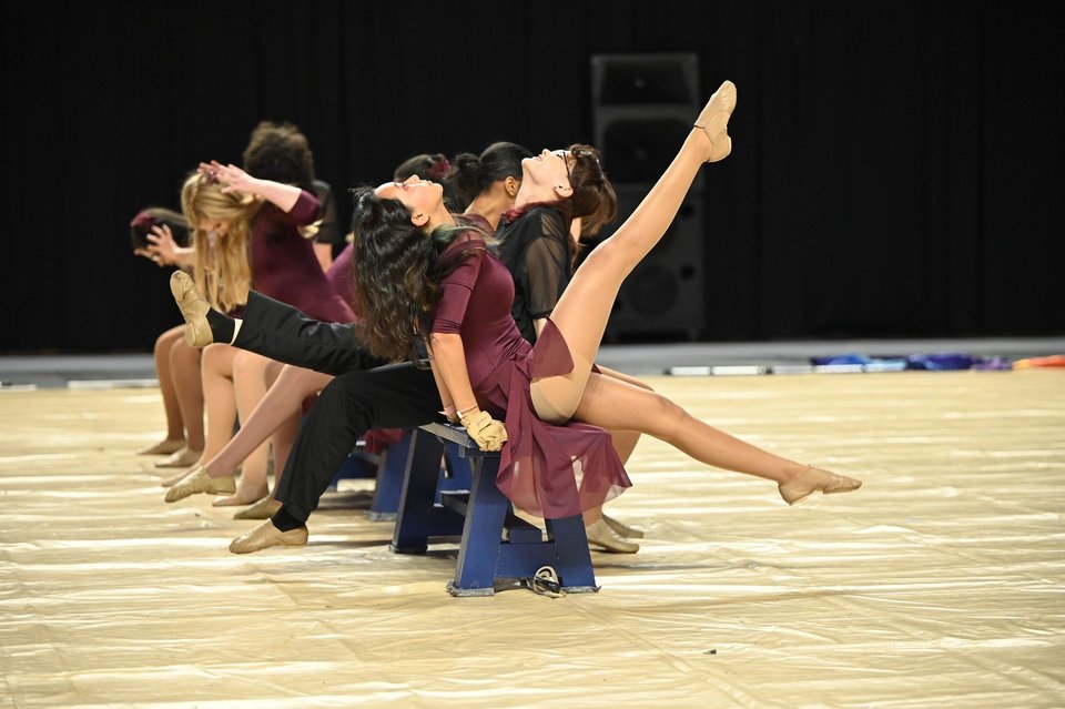 Sparkman JV Winter Guard performing