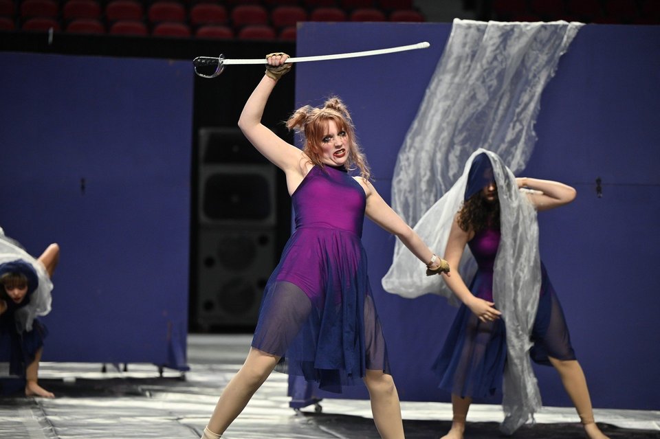 Buckhorn HS Winter Guard performing