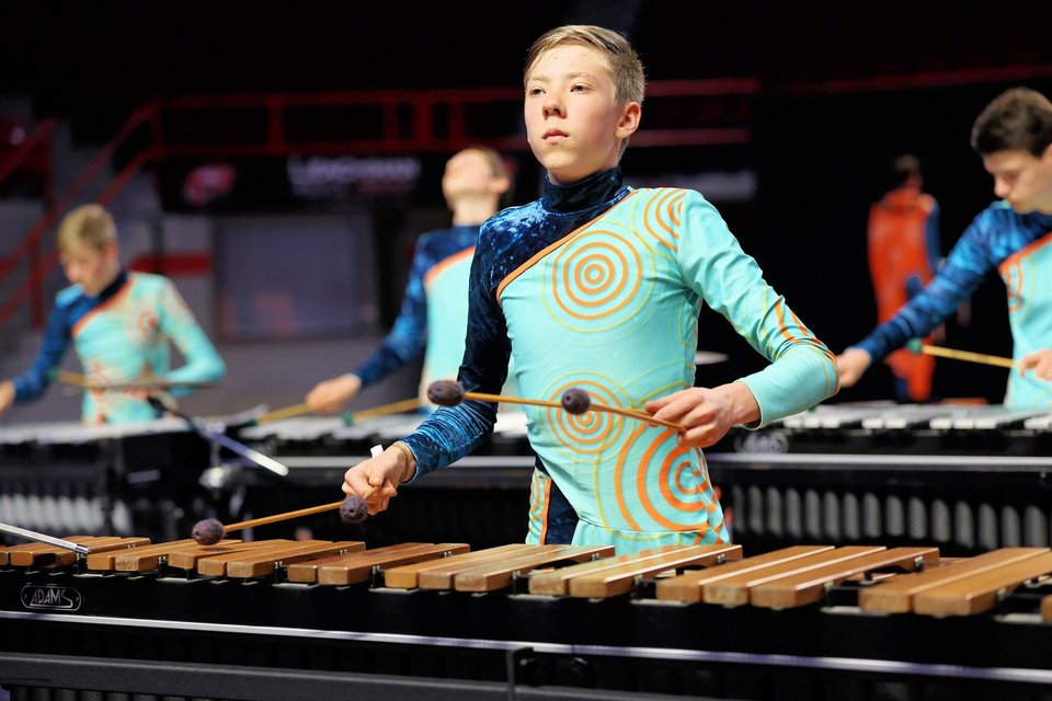 Ravenwood Indoor Percussion performing