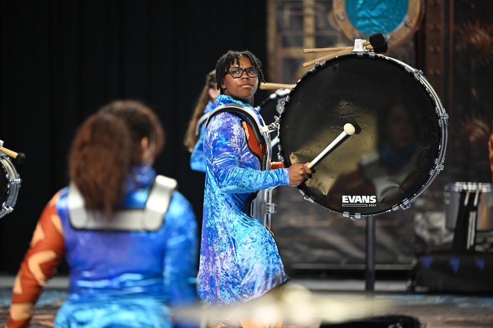 Bob Jones HS Indoor Drumline performing
