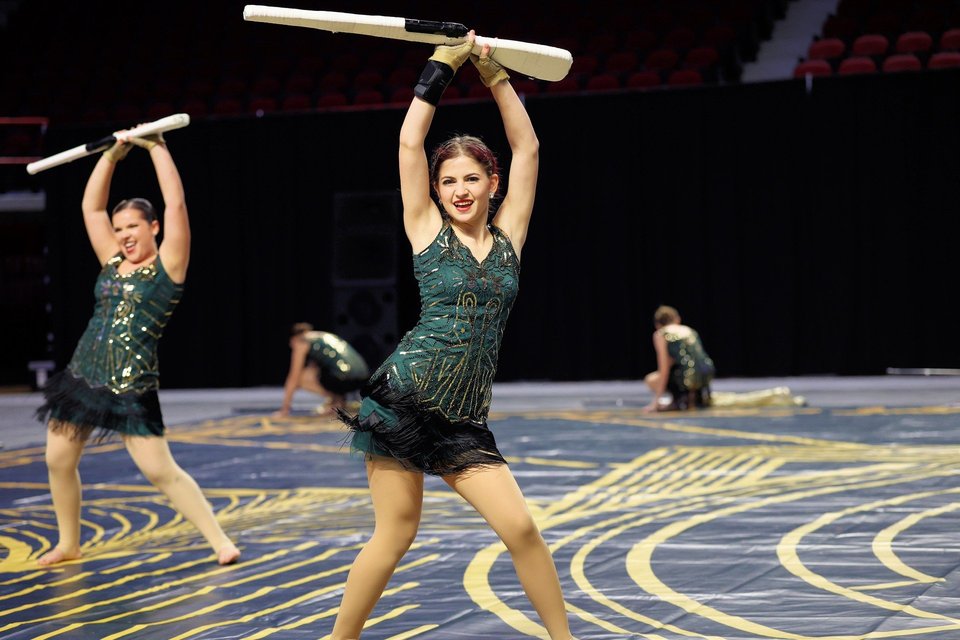 Oak Mountain HS Winter Guard performing
