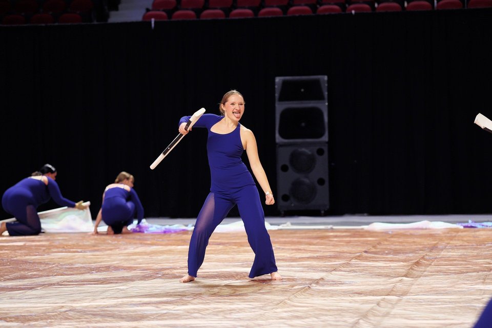 Waverly McEwen HS combined Winter Guard performing