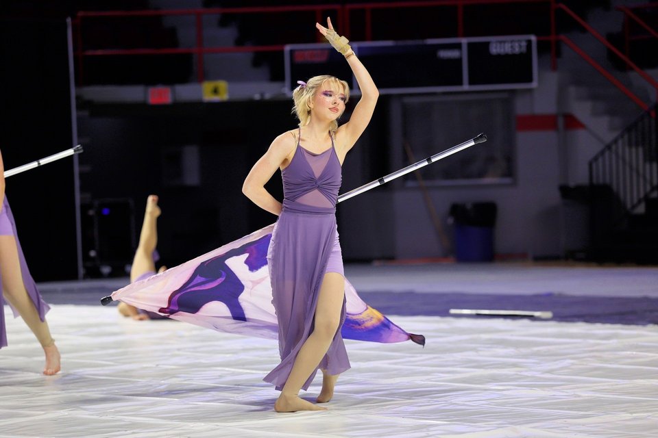 Riverdale HS Winter Guard performing