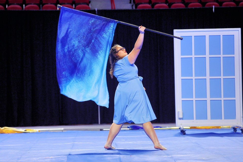 Allen Co-Scottsville HS Axis Winter Guard performing