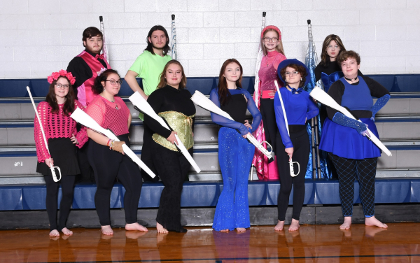 Waverly McEwen HS combined Winter Guard